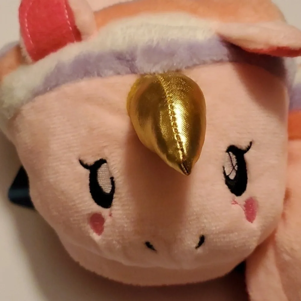 Kids Plush Unicorn Slide On Cushy‎ Slippers Size 5-6